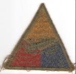 WWII Armored School Patch Green Back