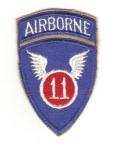 WWII era 11th Airborne Division Patch