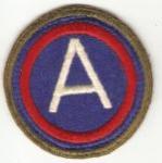 WWII 3rd Army Patch Green Back