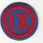 WWII Patch 9th Corps