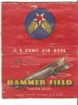 WWII Matchbook Cover Hammer Field AAF