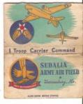 WWII Matchbook Cover Troop Carrier Command