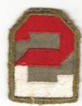 WWII 2nd Army Twill Patch