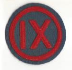 WWII 9th Corps Patch Felt