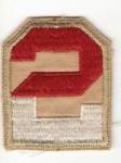 WWII Patch 2nd Army Twill Variant