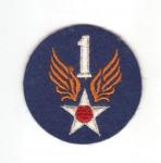 WWII 1st Air Force AAF Patch Felt