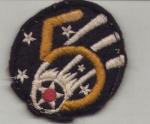 WWII 5th USAAF Air Force AAF Patch Felt