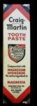 WWII era Craig Martin Tooth Paste in Box