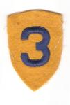 WWII 3rd Cavalry Division Patch Felt