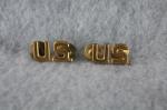 WWII Officer US Collar Pin Pair Meyer