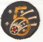 WWII Patch 5th USAAF Theater Made 
