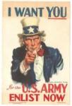 WWII Uncle Sam Army Recruiting Mini Poster