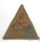 WWII 5th Armored Patch OD Green Back