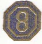 WWII 8th Corps Patch Green Back