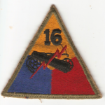 WWII 16th Armored Division Patch