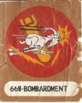 WWII 668th Bombardment Squadron Decal