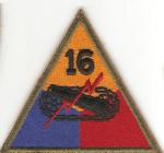 WWII 16th Armored Division Patch