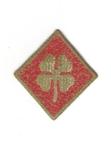 WWII 4th Army Patch Green Edge & Back