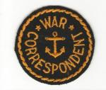 WWII USN US Navy War Correspondent Patch
