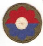 WWII 9th Infantry Division Patch White Back