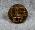 WWII US 107th Collar Disc Screw Back