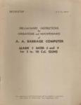 Manual USN AA Barrage Computer Mark 7