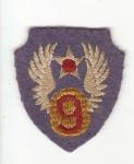WWII Patch 9th USAAF Theater Made