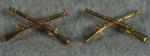 WWII Infantry Officer Collar Insignia Pair