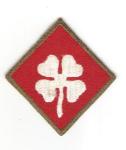 WWII 4th Army Patch Green Boarder