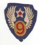 WWII Patch 9th USAAF Theater Made