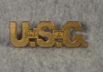 USG NA National Army Collar Pin Plastic 1930's