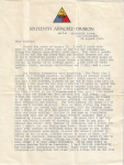 WWII 16th Armored Division Letter Stationery 