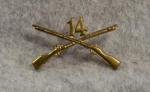 WWII 14th Infantry Regiment Collar Insignia