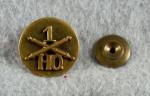 US Army 1st Field Artillery HQ Company Collar Disc