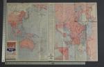 WWII Mobilgas Victory World Map War Zones 1943