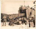 Coast Guard Press Photo LST Landing Unloading