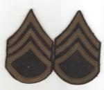 WWII Staff Sergeant Rank Patches Wool