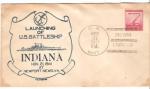 USS Indiana Battleship Launching Envelope 1941