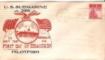 USS Pilotfish 386 Submarine Envelope 1943