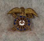WWII QM Quartermaster Officers Insignia Pin AE Co