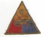 WWII 9th Armored OD Green Back Patch