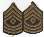 WWII 1st Sergeant Rank Patches Felt