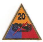 WWII 20th Armored Division Patch