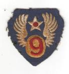 WWII Patch 9th USAAF Theater Made