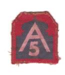 WWII 5th Army Italian Theater Made Patch