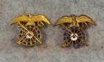 WWII QM Quartermaster Officers Pins AE Co