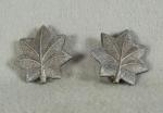 WWII Lt. Colonel Rank Insignia Pins Pair Sterling
