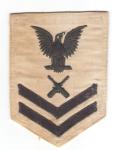WWII USN Gunners Mate PO2 Rate Patch 1940