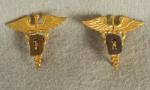 WWII era Officer Collar Insignia Pins Dental Corps