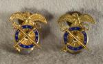 WWII QM Quartermaster Officers Pins Pair